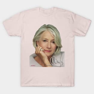 Helen Mirren Signed Portrait T-Shirt